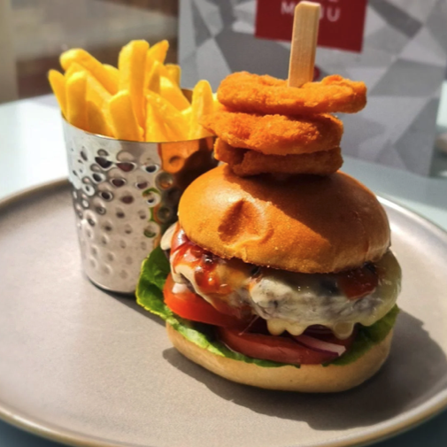 Burger and Chips at ORIDA Newbury